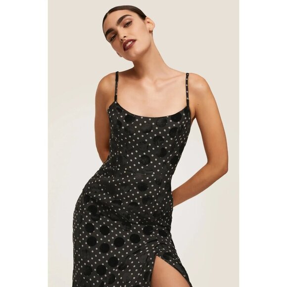 Hutch Malia Polka Dot Gown Black Womens 14 - Picture 4 of 11